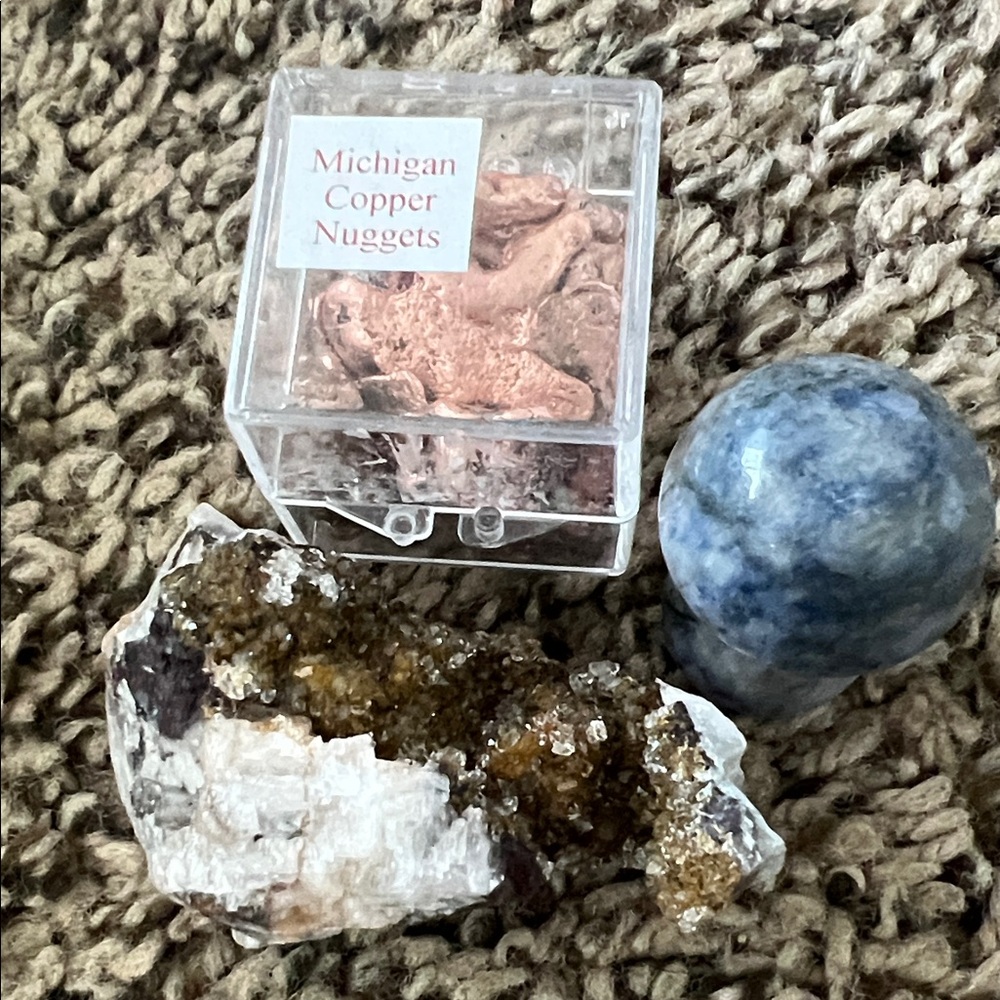 Michigan Copper Nuggets Decorative Display - Copper Color by